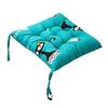 Breathable Seat Pad for All Seasons Square Chair Cushion with Ties, Ultra Soft Pad, Animal Flower Decorative Kitchen Pattern, 15.75" X Dining