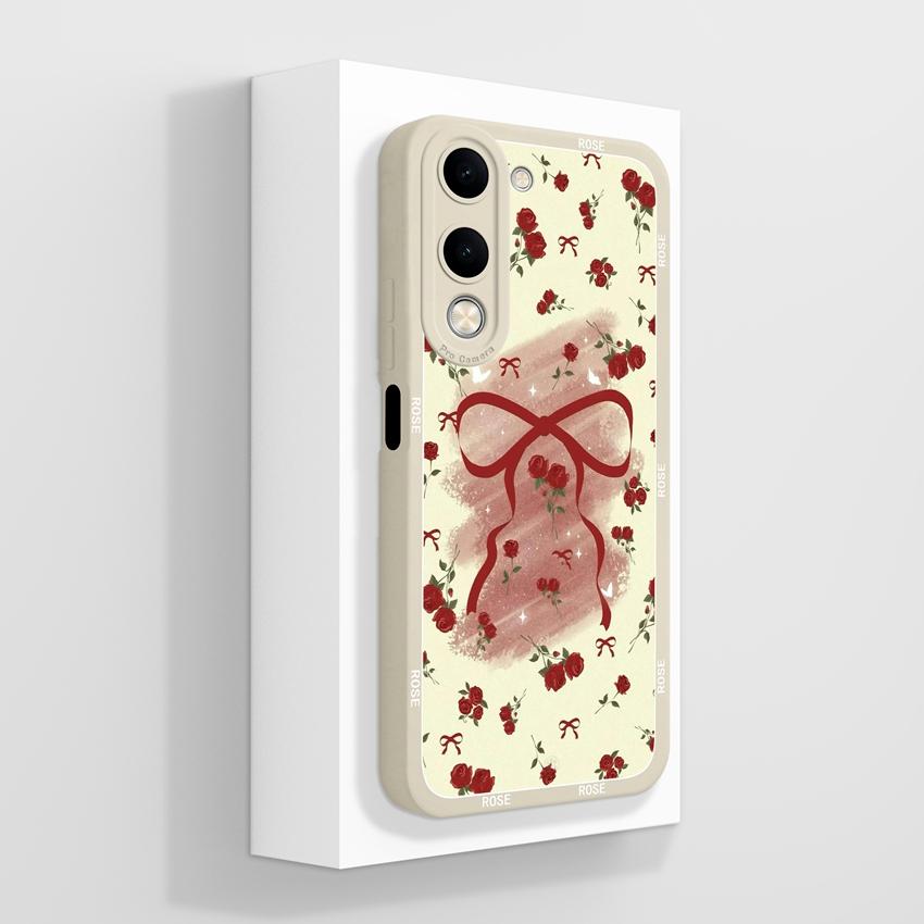 Für Vivo Y04 Y03 Y02 Y11 Y15 Y20 Handyhülle Niedliches Cartoon-Mädchenmuster Glattes Flüssigsilikon Stoßfester Schutz Rückseitenabdeckungen Hülle Für Vivo Gehäuse