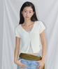 CITYBREEZE V-Neck Short Sleeve Knit Cardigan Set_White