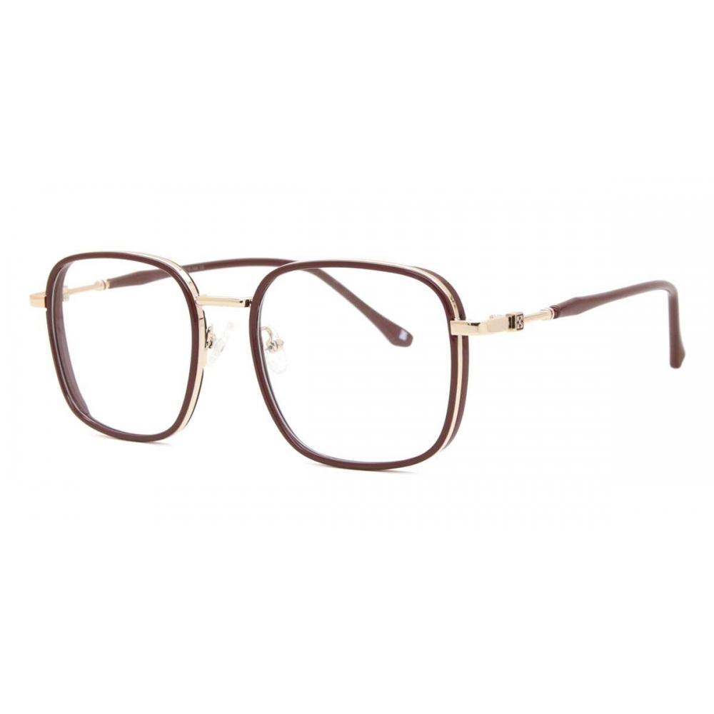Full Rim Square Red Gold Smartbuy Collection Felt Mtr 90 Fashion Unisex Eyeglasses