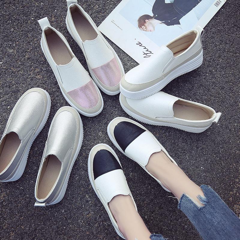 Bílé boty Všestranné boty s plochou podrážkou