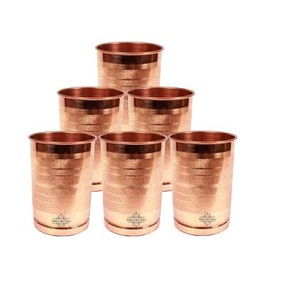 Glass – 275 ML, Elegant Drinkware for Water, Ayurvedic Benefits, and Daily Use, Perfect for Home, Office, and Gifting, Set of 6