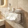 GOWKE Glacier Pattern Wall-Mounted Bathroom Storage Box for Tissues & Face Towels