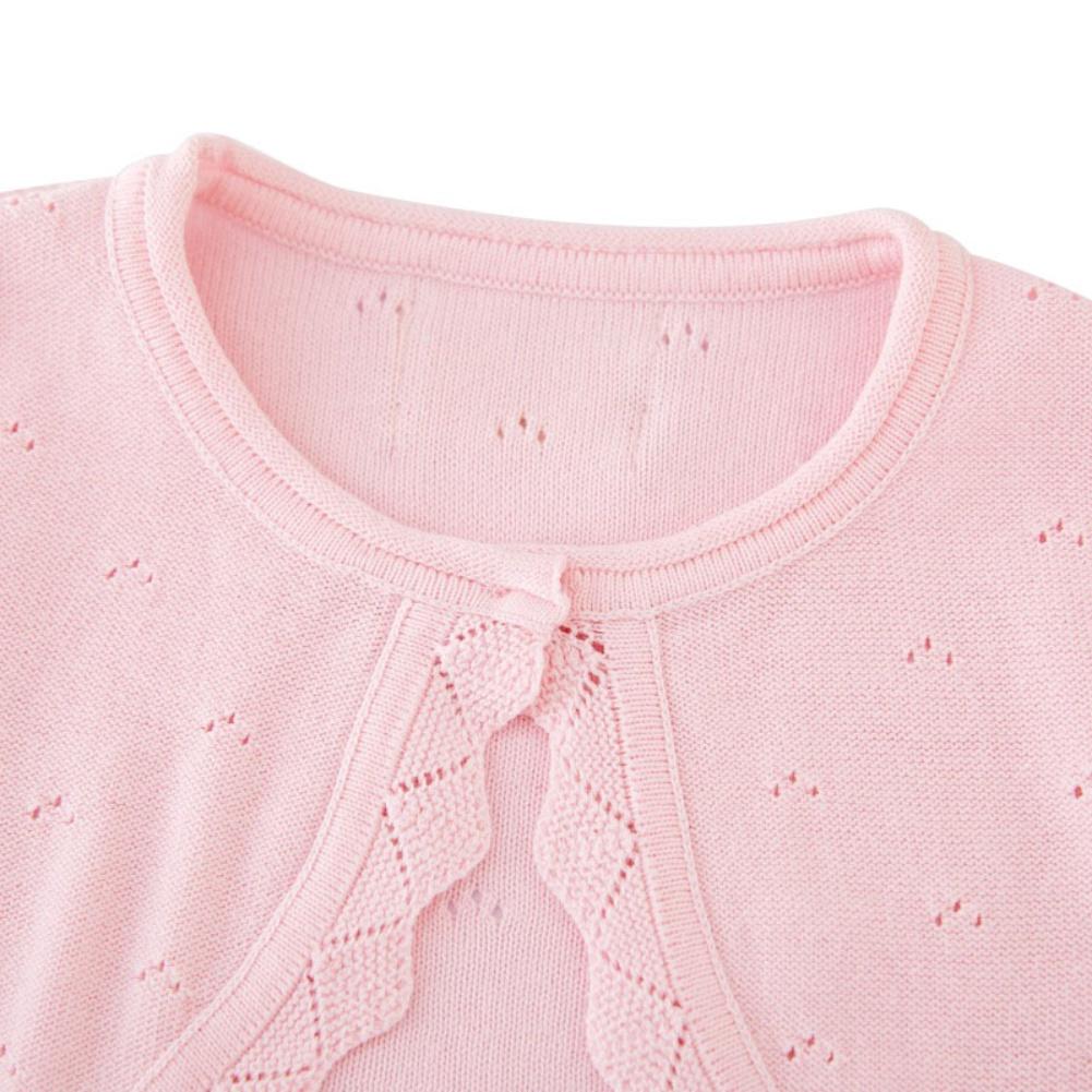 Synpos Children Girls Cover Up Bolero Shrug for Wedding Party Dress Kids Girl Knit Flower Long Sleeve Cropped Cardigan 1-4 Years