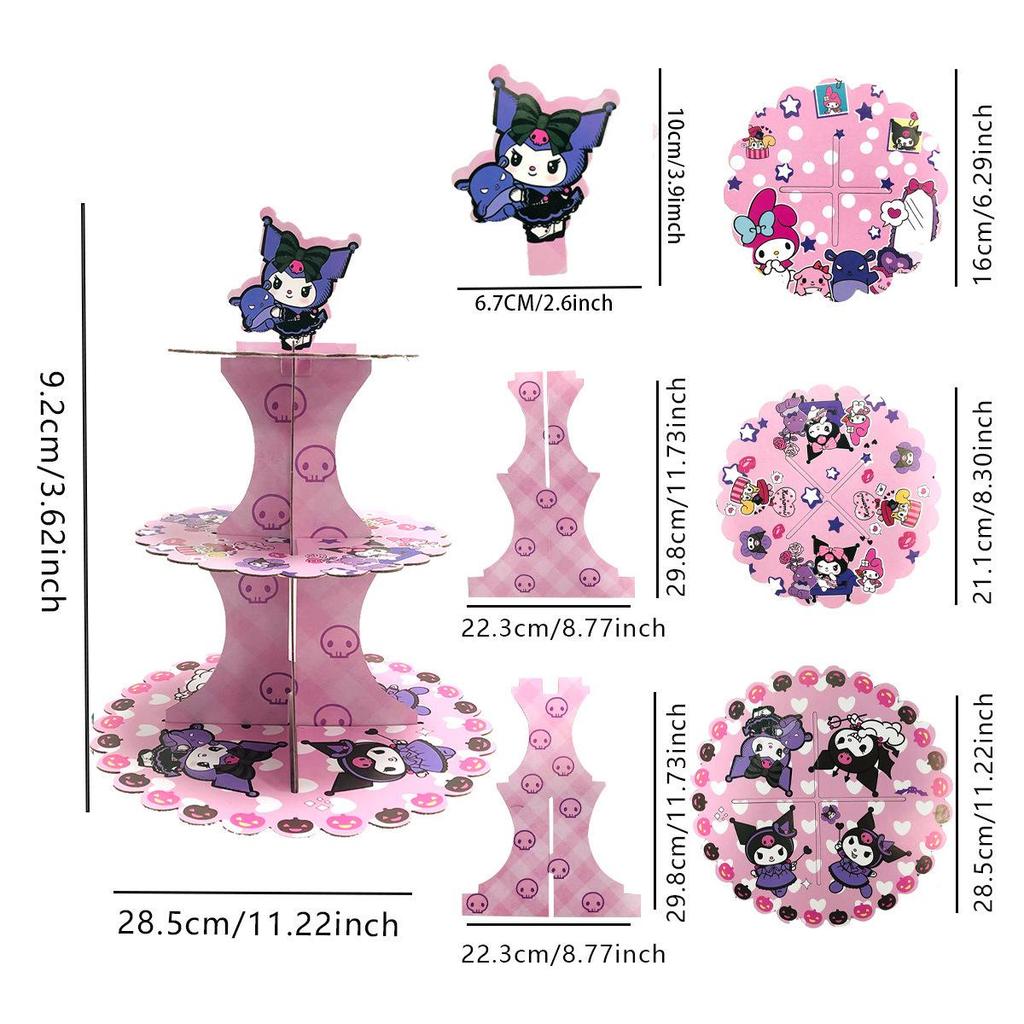 Butterfly Stitch Cartoon Cake Stand for Birthday Parties.