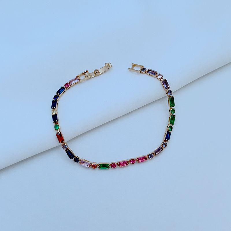 

Дофаминовое цветное циркониевое колье и браслет: Привлекательные летние украшения