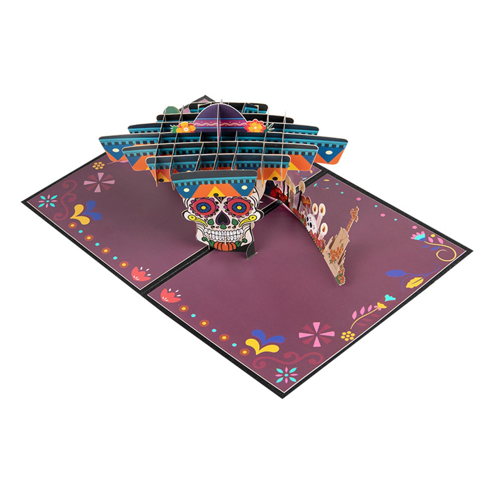 

Хэллоуин скелет всплывающая 3D поздравительная открытка фестиваль подарки открытка ручной работы праздничное украшение для праздника торжество