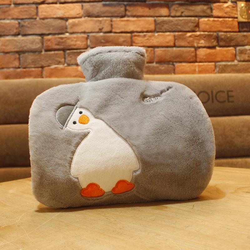 

New Rubber Hot Water Bottle For Winter Hot Water Bag Hot Compress Long-Lasting Insulation Cartoon Cute Plush Shell Holiday Gift