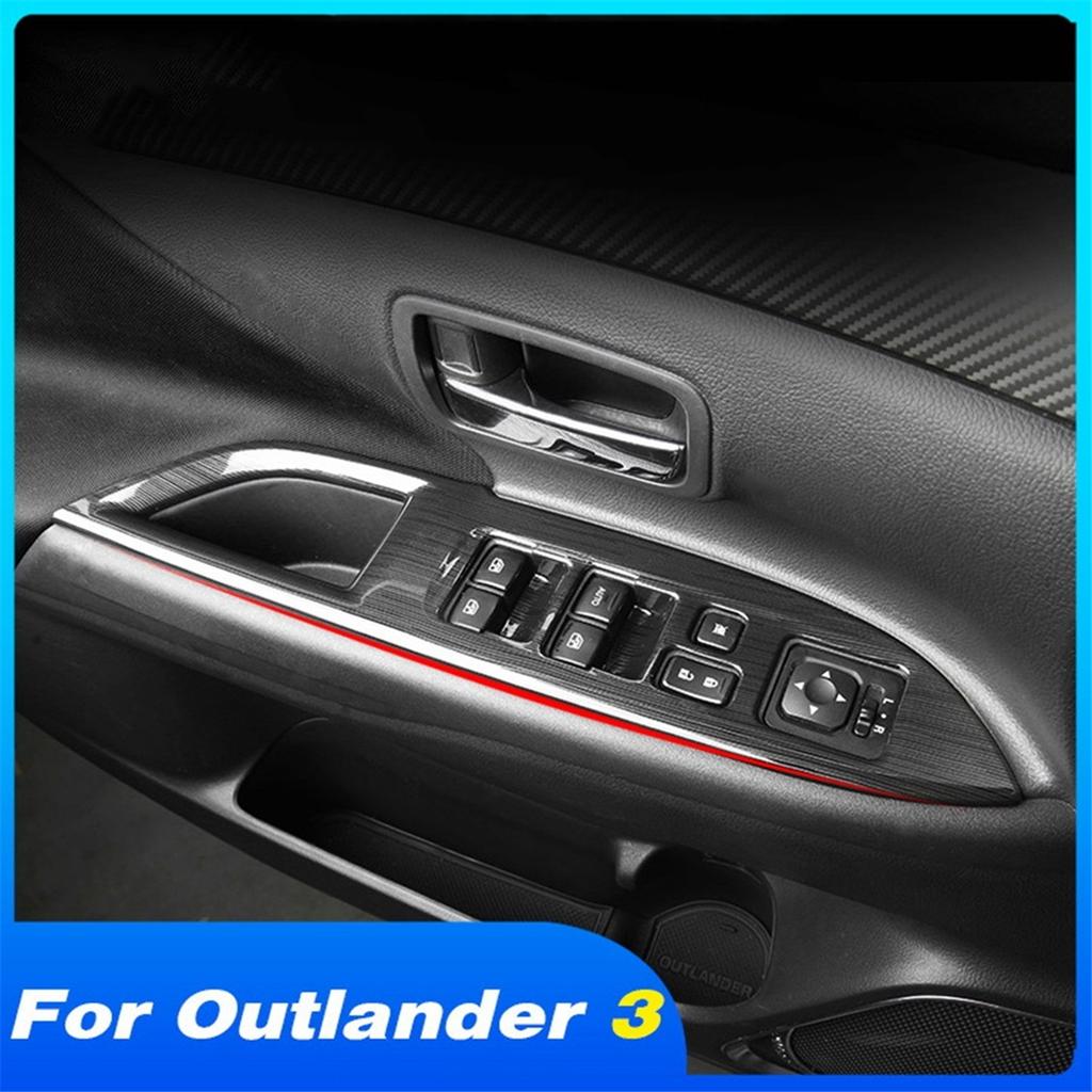 Window Button Cover Anti-Wear Parts Interior Trim Styling Protection Car Accessories for Mitsubishi Outlander 2016-2019