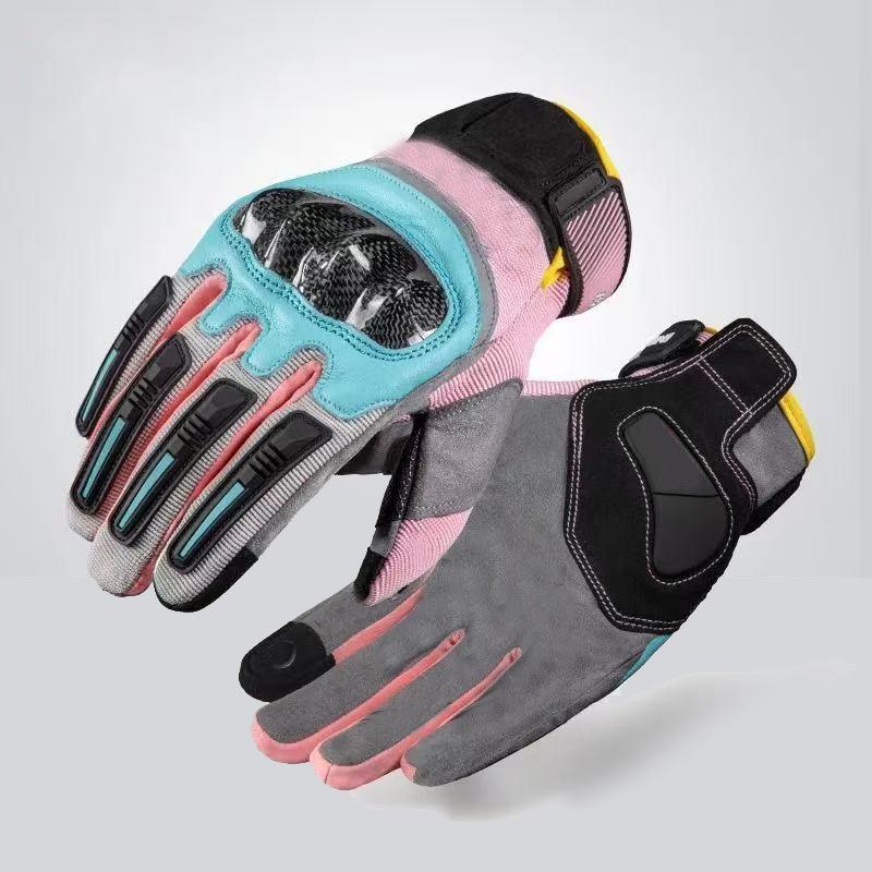 Winter windproof carbon fiber off-road locomotive motorcycle riding gloves are universal in all seasons