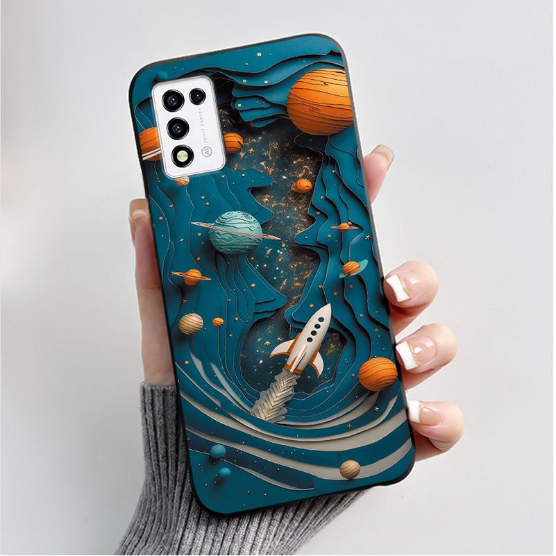 Phone Case For ZTE Libero 5G III A202ZT / Libero 5G II A103ZT Casing Fashion Butterfly Flower Black Soft TPU Case Silicone Cover