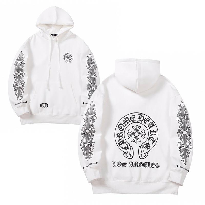 815 CHROME HEARTS 2025 Høst og Vinter Ny Pluss Størrelse Klassisk Stil Logo Hettegenser, Egnet for Par å Bruke