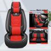 Universal Four-Season Car Seat Cushion Set – Five-Piece Linen & Ice Silk Full Coverage