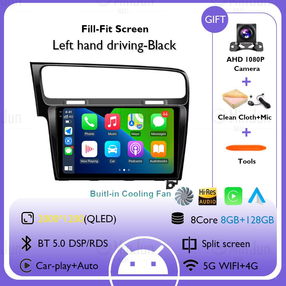 2K Screen Android 14 Car GPS Radio Multimedia For Volkswagen Golf 7 2012 - 2020 Car Radio Multimedia Video Player Navigation