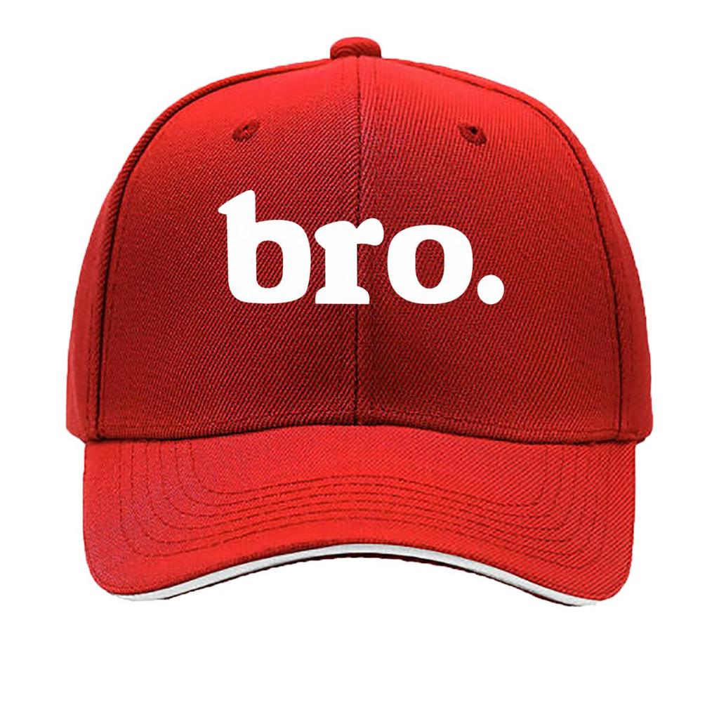Boys Bro Text Graphic Design Sandwich Baseball Cap Unisex Women Sun Cap Outdoor Workouts Hat
