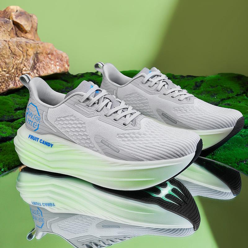

High elastic running shoes 2025 men s and women s four seasons summer road running shoes cushioning breathable mesh sports shoes 45
