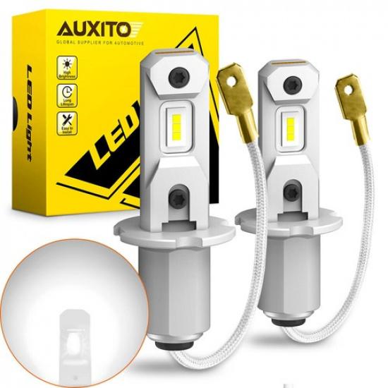 Upgrade H3 LED Headlight Fog Light Bulbs Kit 4000LM 6500K White Super Bright 2x