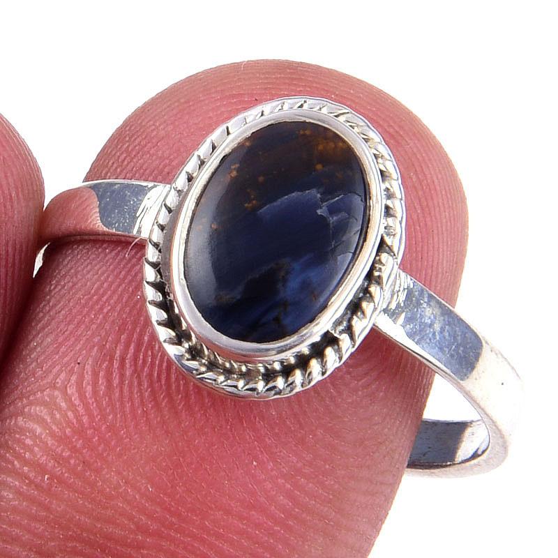 

Natural Pietersite Gemstone Handmade 925 Solid Sterling Silver Ring Size 9 m0c14