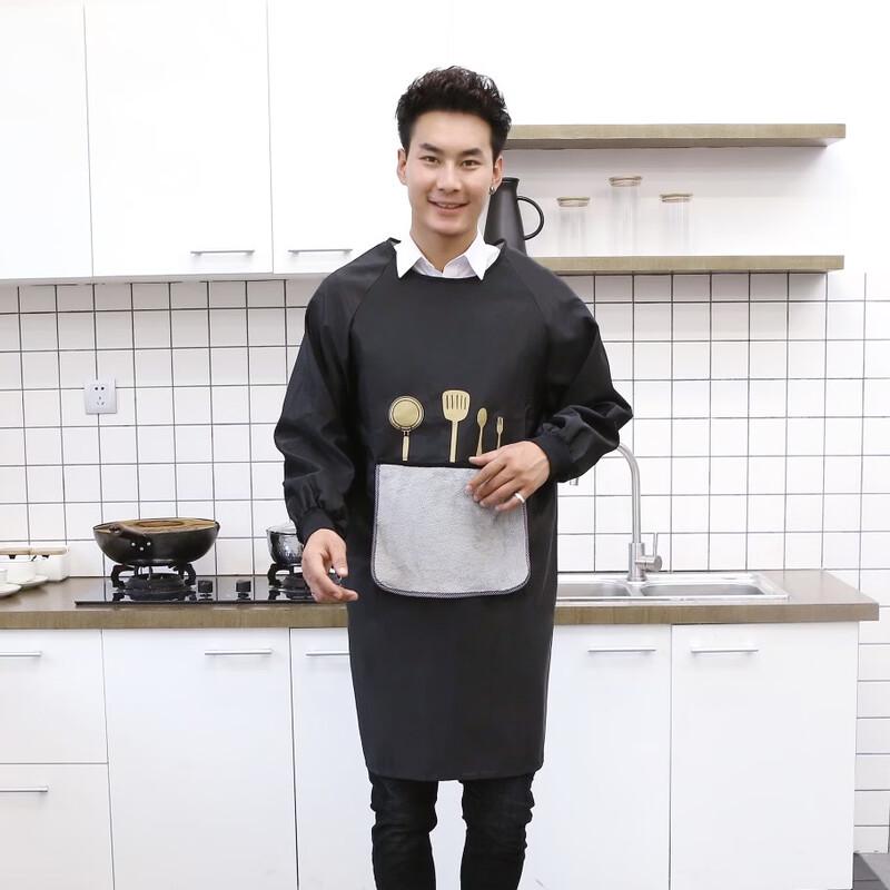 Waterproof Oil-Proof Kitchen Apron with Hand Towel