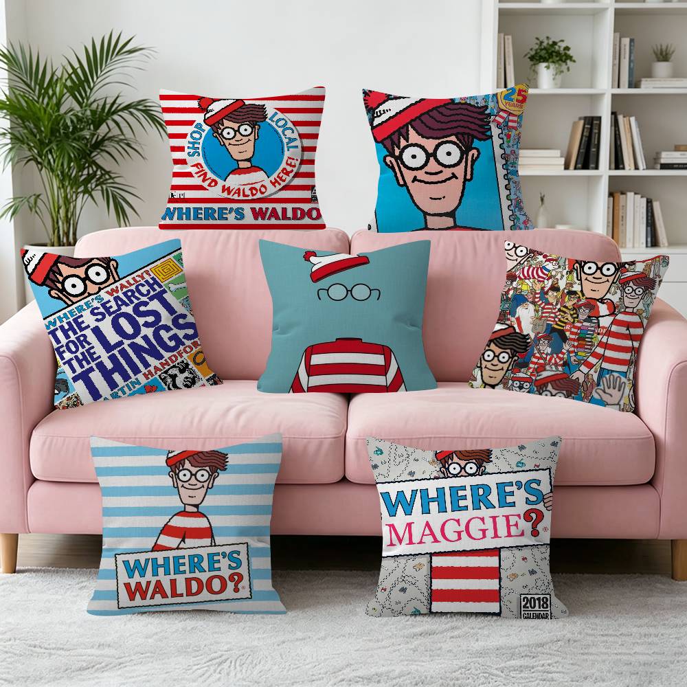 Game Wheres WWallyS Waldo World Various Decorative Room Aesthetics Pillow Case Home Decor Bedroom Sofa Bed Pillow Cover x