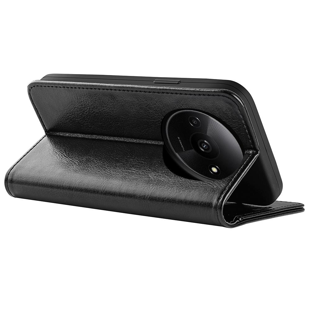 For Xiaomi Redmi A3 4G/Poco C61 4G Case Leather Crazy Horse Texture Wallet Folio Phone Cover