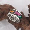 Vintage Ethnic Style Enamel Lotus Flower Koi Adjustable Rings For Women Fashion New Jewelry Gift Party Birthday Anillos