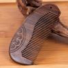 Double-Sided Carved Comb,Narrow-Toothed Anti-Static Hair Brush for Scalp Massage/Styling,Portable Wooden Comb with Floral Design