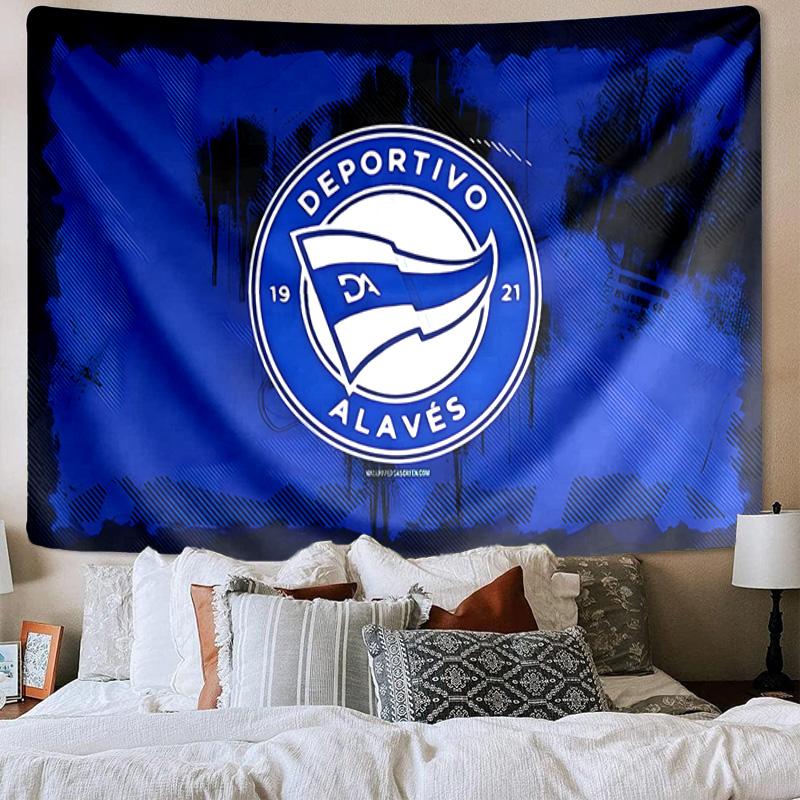1PC Deportivo Alaves Emblem Tapestry, Unique Design Tapestry, Wall Decor for Bedroom,Livingroom, Playroom,Heartwarming Fan Holiday Gifts