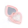 Candy Color Heart Hair Comb with Mirror Mini Anti-static Folding Airbag Comb Air Cushion Comb Hairdressing Massage Comb
