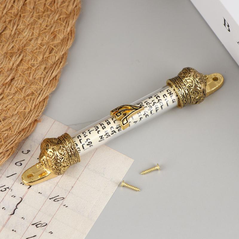 Door Metal Blessing Mezuzah With Scroll Door Decoration House Religious Gift Retro Mezuzah Case Plaque