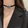 Black Diamond Rose Crystal Necklace Female Tide Light Luxury Collarbone Chain Personalized Internet Celebrity Neck Chain