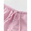 Women's Elastic Lace-up Striped Casual Shorts - Summer 2025