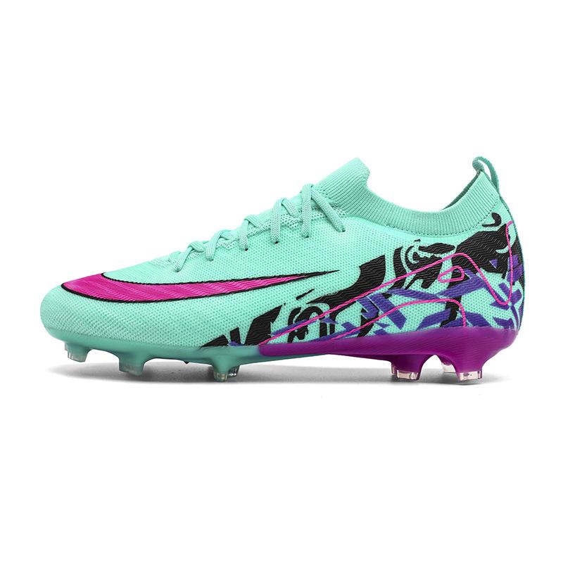 New Football Shoes Youth Outdoor Sports Ag Breathable Non-Slip Grass Actual Training Game Football Shoes