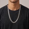 Necklace for Men Stainless Steel Statement Cuban Chain Necklace Gold/Silver/Black Plated 7mm Chain Hip Hop Halloween Jewelry Gifts 18/20/22/24/26/28