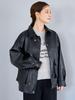 Cohen Leather-Like Vintage Blouson with Boa Collar, 76606000021, 0900, BLACK (09), FREE