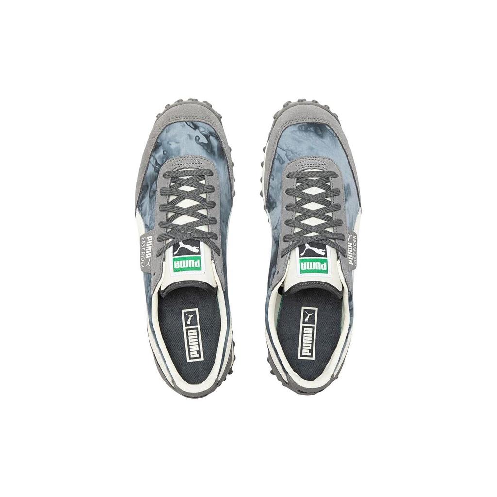 Puma Fast Rider Mmq Vyloupaná kůže Sportovní nízké lifestylové boty Unisex tenisky Bílá Šedá 392091-03