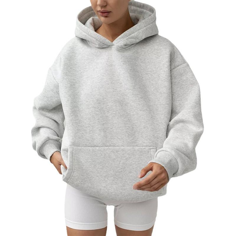 Women's Long-sleeve Hooded Sweatshirt for Autumn/winter – Loose and Casual Top