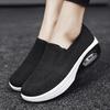 Women Slip on Walking Shoes Air Cushion Sneakers Pink Grey Black Blue Elevator Platform Orthopedic Socks Shoes Plus Size