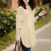 ZANZEA Women Casual Round Neck Solid Color Loose Long Sleeve Blouse