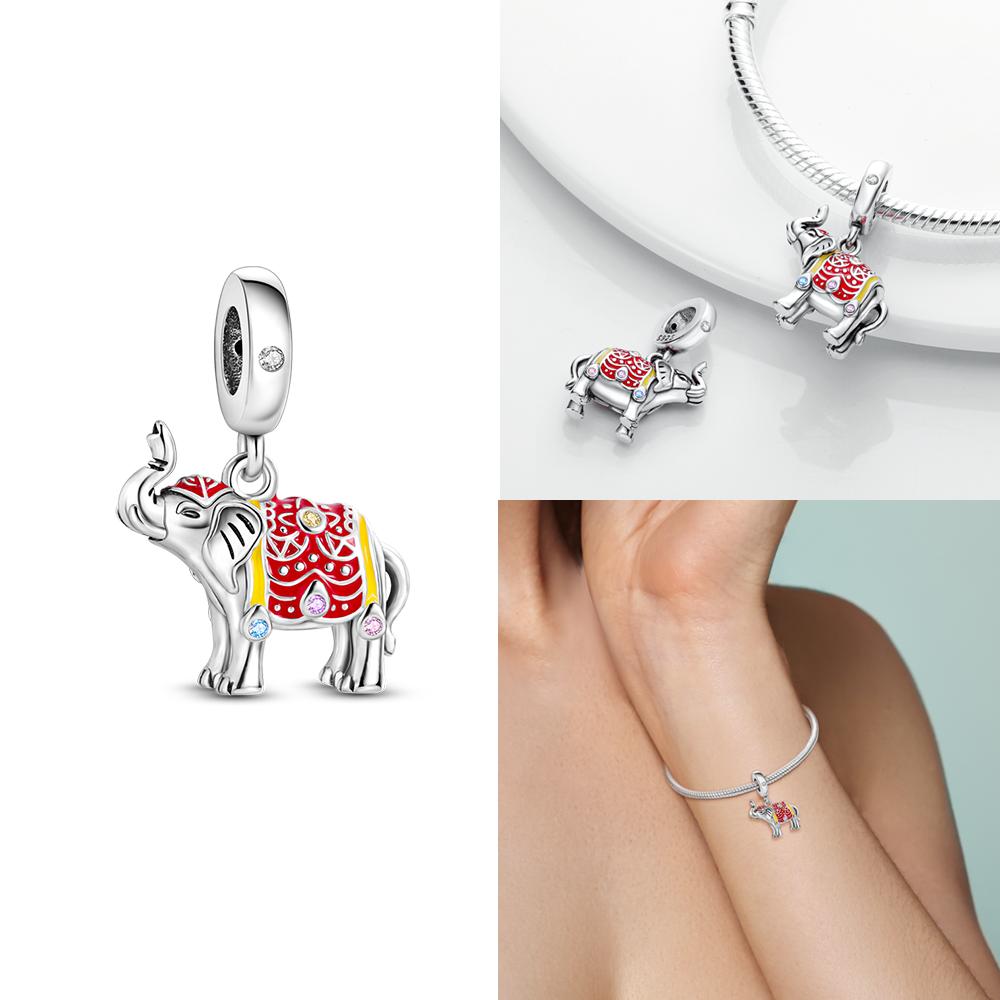 Exquisite Animal Firefly Blue Bow Dolphin Beads Fit Bracelet Charms Copper Original Jewelry Making Women Anniversary Gifts