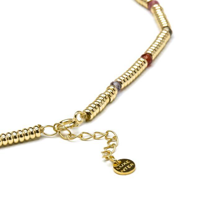 Collier - Luxenter - Deli - Argent 925 - Or 18k - Cristaux multicolores