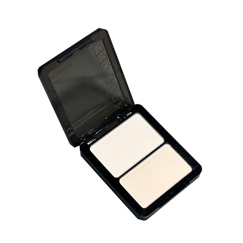 MGL Two-Tone Matte Palette: Wet/Dry Brightening Powder, Highlighter, Contour, and Blush in One.