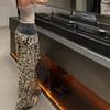 Hotsweet Leopard Printed Patchwork Trousers Female Clothing Fashionable Ripped Spring Autumn American High Waist Wide Leg Jeans