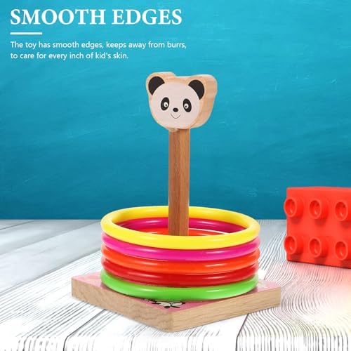 DECORNIJIA Ring Toss Game Set for Kids, Outdoor Family Game Toy, Cartoon Design with Smooth Edges, Durable Plastic Educational Play