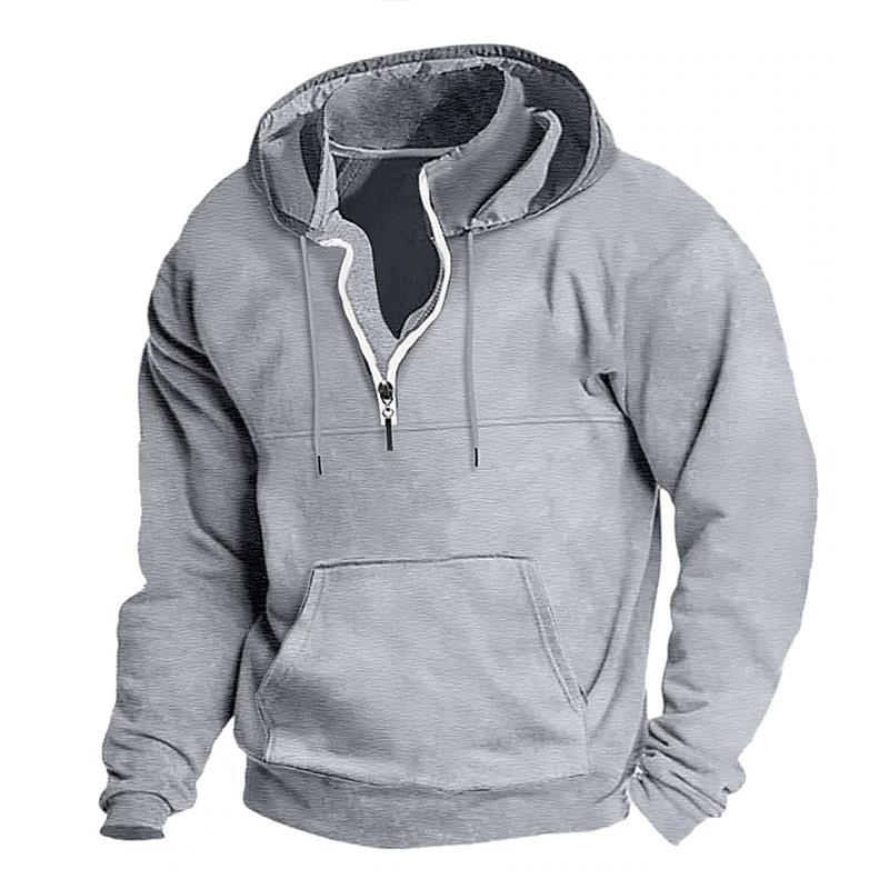 Мужская повседневная толстовка с капюшоном и застежкой-молнией 14 M серый 1960₽