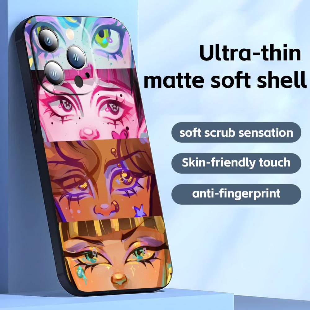 M-MonsterS Cartoon H-HighS  Phone Case For iPhone17 16 16e 15 14 13 12 11 Plus Mini Pro Max Soft Black Shockproof Cover