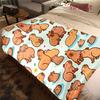 Adorable Capybara Patterns blanket Soft and comfortable Camping trip Office rest blanket Air conditioning blanket Machine washable