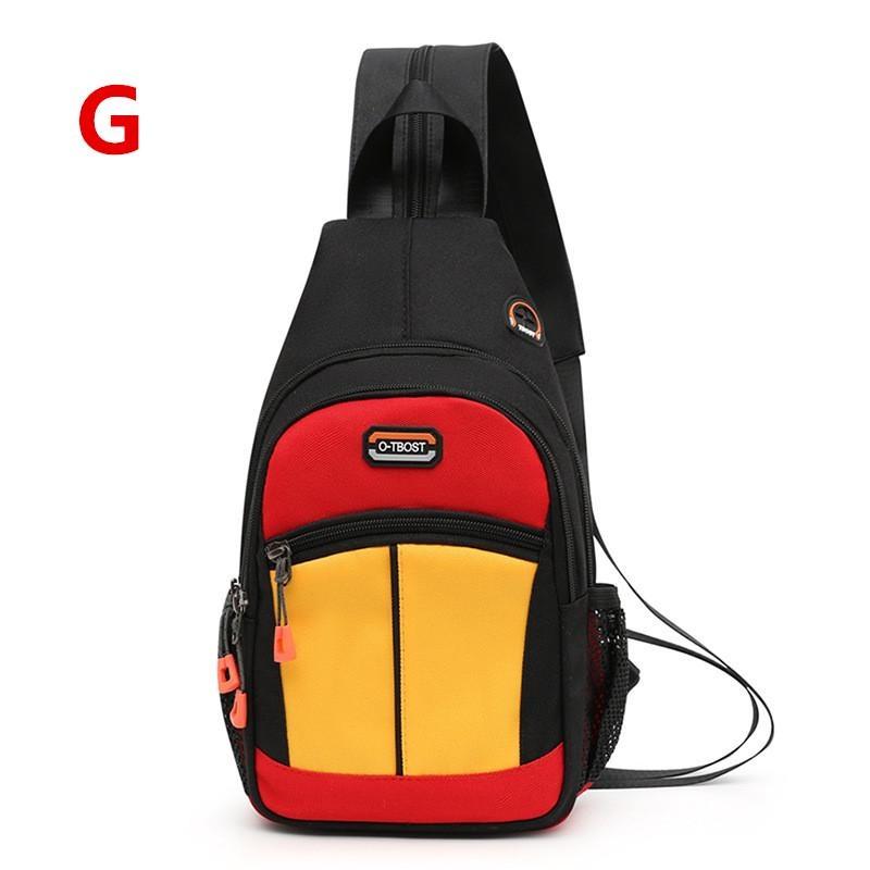 New Trend Geantă de umăr de mare capacitate, un singur umăr, umăr încrucișat, umăr dublu, multifuncțională, din pânză Oxford, în aer liber, pentru piept pentru studenți