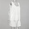 Women's Pajamas Set Sleeveless O-Neck Tank Top with Shorts Sleepwear Set Summer Casual Two-Piece Lounge Suit