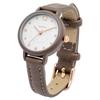 Fieldwork Women's Analog Watch with Leather Strap and Dot Indexes, Small, Simple Design, Brown, JN037-4